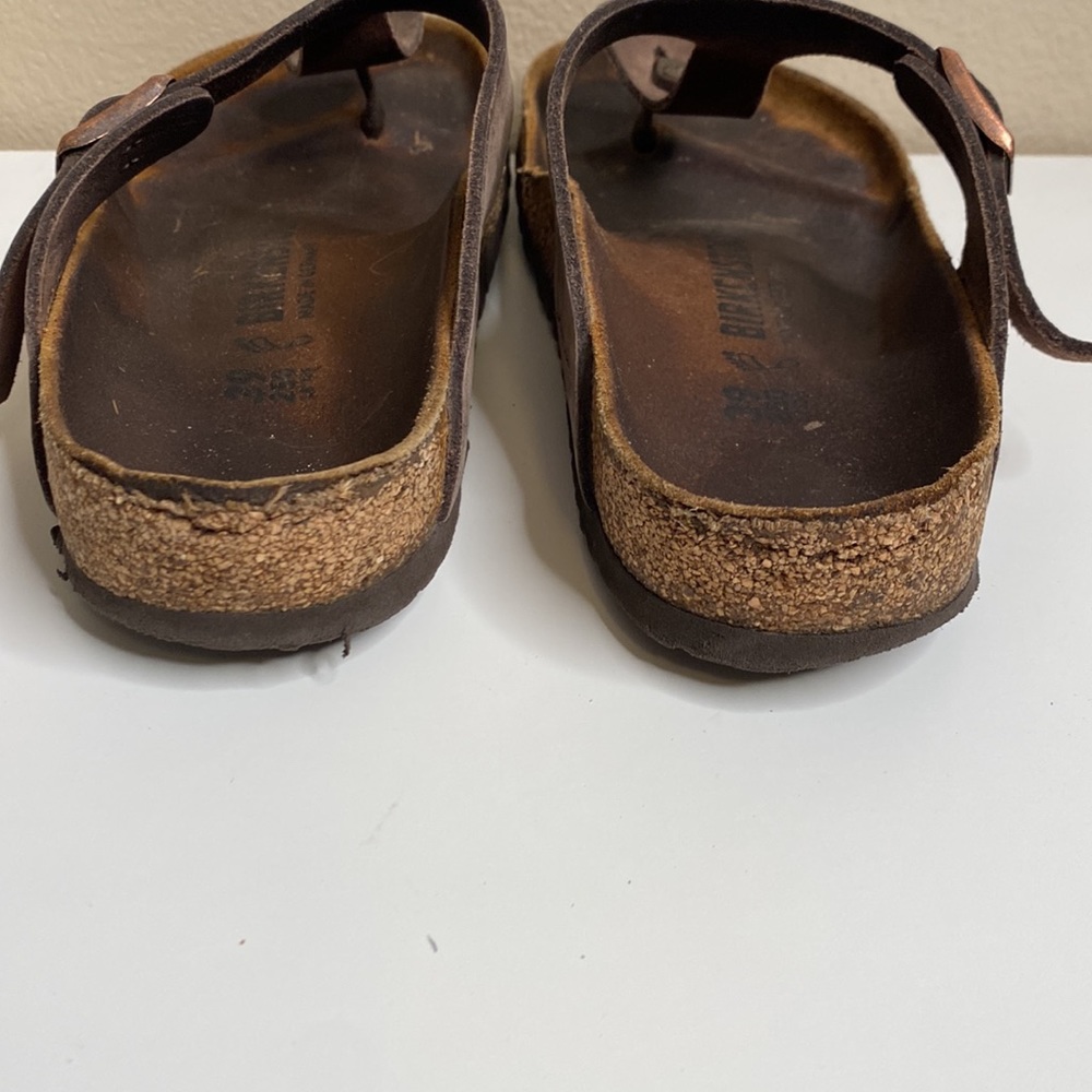 Birkenstock Brown Leather Gizeh size 39 - Picture 3 of 6